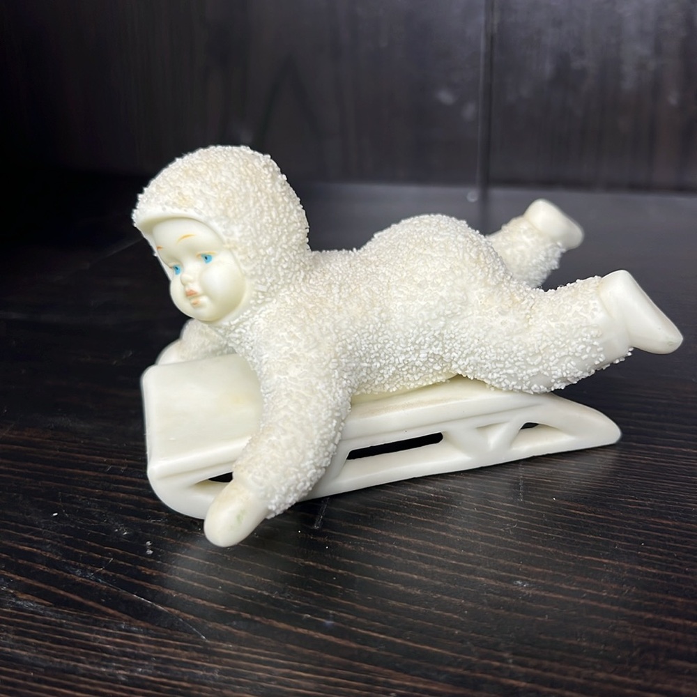 Department 56 Snowbabies Hold On Tight Winter Tales Figurine Retired 1999